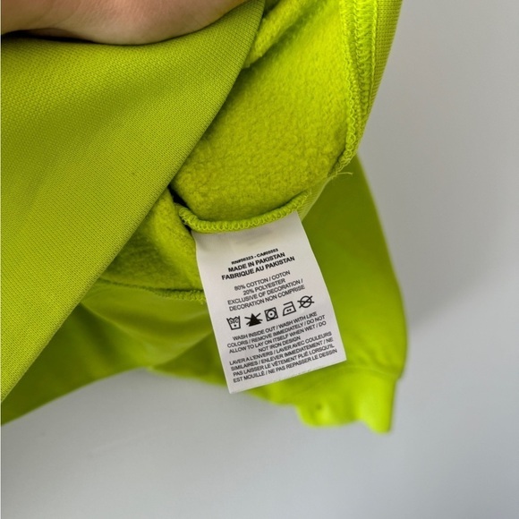 NIKE Lime Green Middle Swoosh Crewneck L - Picture 6 of 6